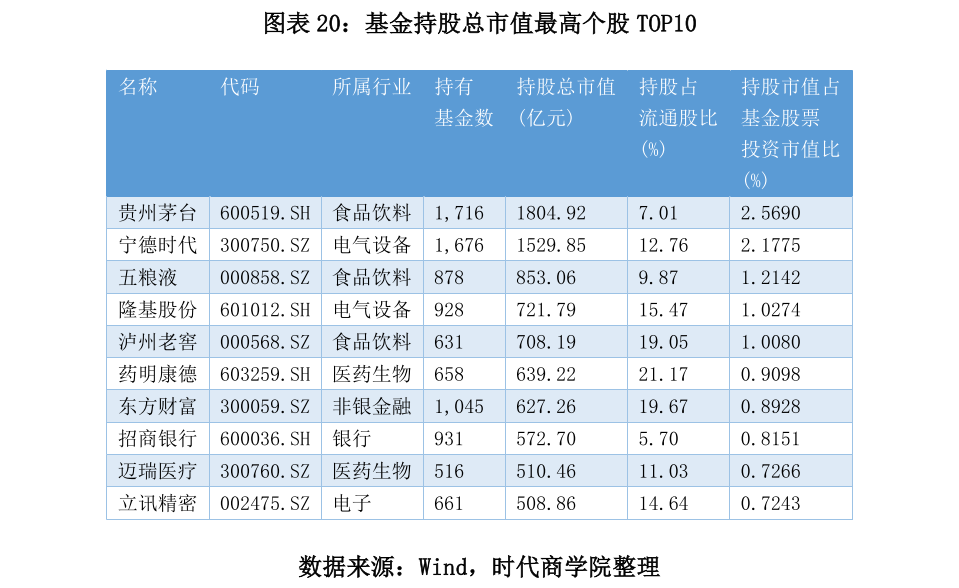 公募基金重仓股票在2021年的投资布局与市场洞察分析