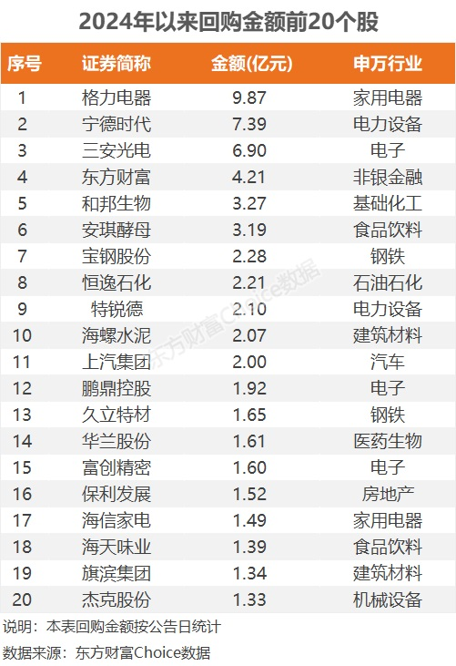 最新2024年回购股票概览表，全面洞悉回购动态